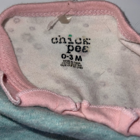 🛍 CUTE Little GIRLS PAJAMAS SIZE 0-3 MONTHS 🛍 - Picture 4 of 6